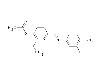 4-{[(3-iodo-4-methylphenyl)imino]methyl}-2-methoxyphenyl acetate