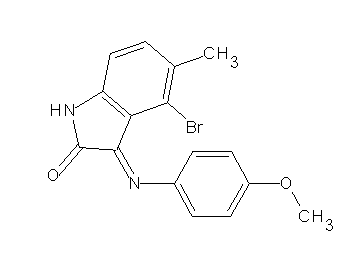 4-bromo-3-[(4-methoxyphenyl)imino]-5-methyl-1,3-dihydro-2H-indol-2-one
