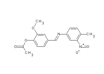 2-methoxy-4-{[(4-methyl-3-nitrophenyl)imino]methyl}phenyl acetate