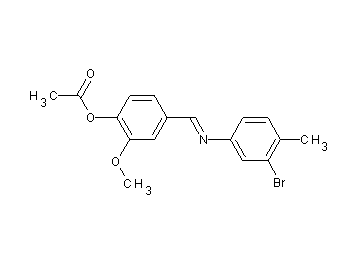4-{[(3-bromo-4-methylphenyl)imino]methyl}-2-methoxyphenyl acetate
