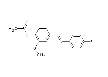 4-{[(4-fluorophenyl)imino]methyl}-2-methoxyphenyl acetate