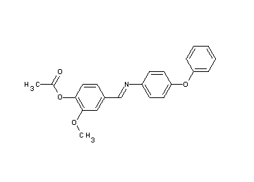 2-methoxy-4-{[(4-phenoxyphenyl)imino]methyl}phenyl acetate