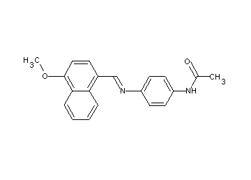 N-(4-{[(4-methoxy-1-naphthyl)methylene]amino}phenyl)acetamide