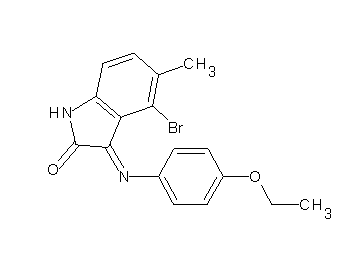 4-bromo-3-[(4-ethoxyphenyl)imino]-5-methyl-1,3-dihydro-2H-indol-2-one