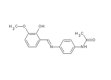 N-{4-[(2-hydroxy-3-methoxybenzylidene)amino]phenyl}acetamide - Click Image to Close