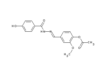 4-[2-(4-hydroxybenzoyl)carbonohydrazonoyl]-2-methoxyphenyl acetate - Click Image to Close