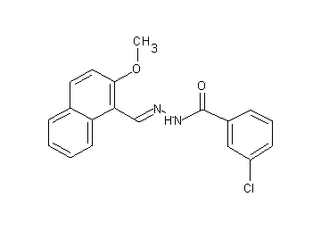 3-chloro-N'-[(2-methoxy-1-naphthyl)methylene]benzohydrazide - Click Image to Close