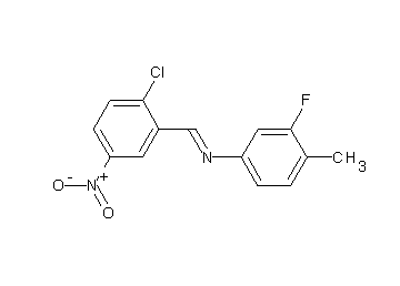 N-(2-chloro-5-nitrobenzylidene)-3-fluoro-4-methylaniline
