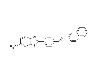 4-(6-methyl-1,3-benzothiazol-2-yl)-N-(2-naphthylmethylene)aniline - Click Image to Close