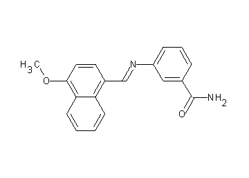 3-{[(4-methoxy-1-naphthyl)methylene]amino}benzamide
