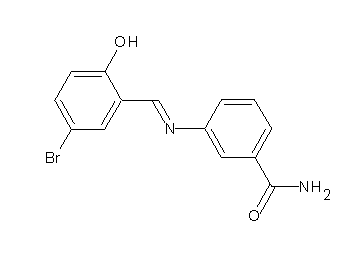 3-[(5-bromo-2-hydroxybenzylidene)amino]benzamide - Click Image to Close