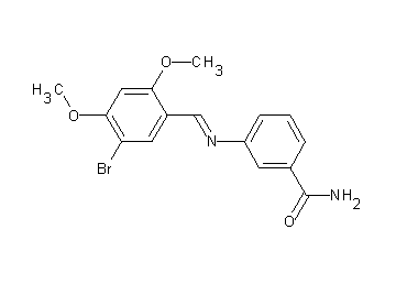 3-[(5-bromo-2,4-dimethoxybenzylidene)amino]benzamide