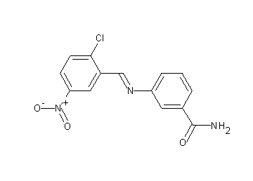 3-[(2-chloro-5-nitrobenzylidene)amino]benzamide