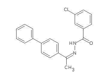 N'-[1-(4-biphenylyl)ethylidene]-3-chlorobenzohydrazide