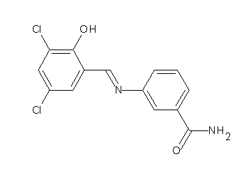 3-[(3,5-dichloro-2-hydroxybenzylidene)amino]benzamide