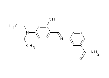 3-{[4-(diethylamino)-2-hydroxybenzylidene]amino}benzamide