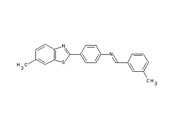 4-(6-methyl-1,3-benzothiazol-2-yl)-N-(3-methylbenzylidene)aniline
