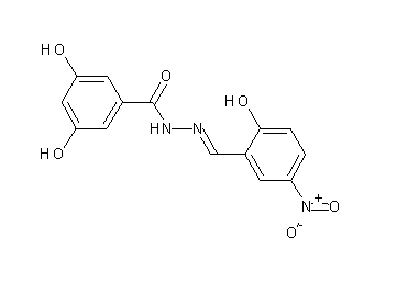 3,5-dihydroxy-N'-(2-hydroxy-5-nitrobenzylidene)benzohydrazide - Click Image to Close