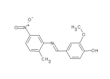 2-methoxy-4-{[(2-methyl-5-nitrophenyl)imino]methyl}phenol