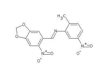 (2-methyl-5-nitrophenyl)[(6-nitro-1,3-benzodioxol-5-yl)methylene]amine - Click Image to Close