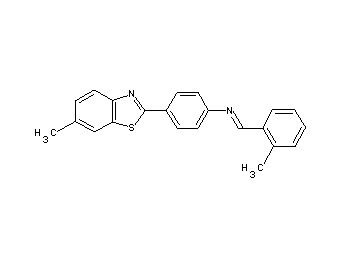 4-(6-methyl-1,3-benzothiazol-2-yl)-N-(2-methylbenzylidene)aniline