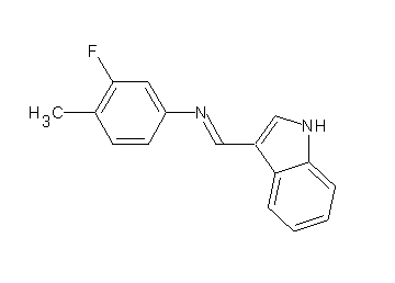 (3-fluoro-4-methylphenyl)(1H-indol-3-ylmethylene)amine
