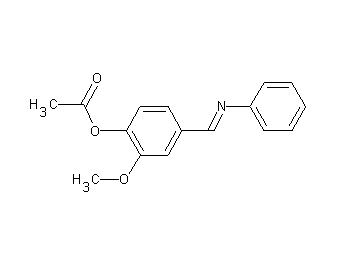 2-methoxy-4-[(phenylimino)methyl]phenyl acetate