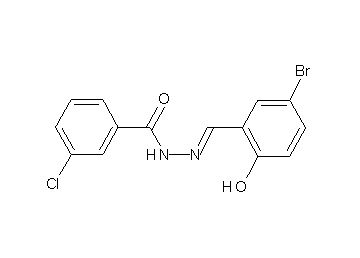 N'-(5-bromo-2-hydroxybenzylidene)-3-chlorobenzohydrazide - Click Image to Close
