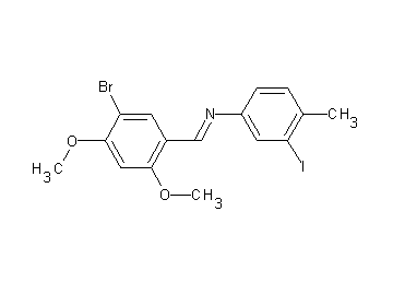 N-(5-bromo-2,4-dimethoxybenzylidene)-3-iodo-4-methylaniline - Click Image to Close