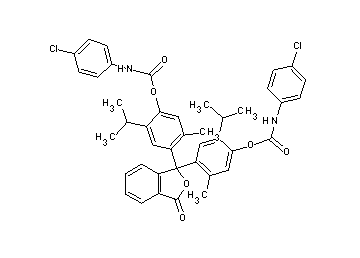 (3-oxo-1,3-dihydro-2-benzofuran-1,1-diyl)bis(2-isopropyl-5-methyl-4,1-phenylene) bis[(4-chlorophenyl)carbamate]
