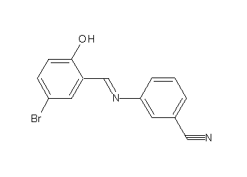 3-[(5-bromo-2-hydroxybenzylidene)amino]benzonitrile