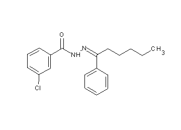 3-chloro-N'-(1-phenylhexylidene)benzohydrazide