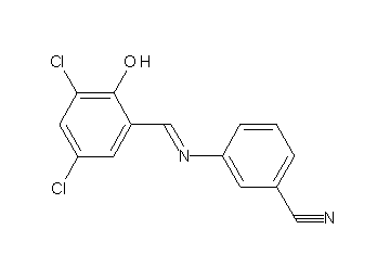 3-[(3,5-dichloro-2-hydroxybenzylidene)amino]benzonitrile