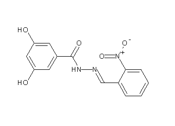3,5-dihydroxy-N'-(2-nitrobenzylidene)benzohydrazide