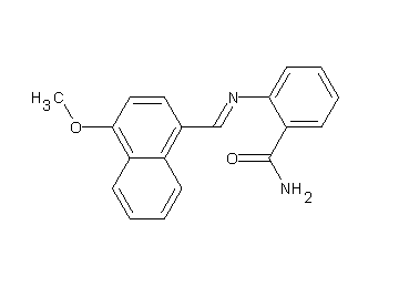 2-{[(4-methoxy-1-naphthyl)methylene]amino}benzamide
