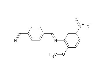 4-{[(2-methoxy-5-nitrophenyl)imino]methyl}benzonitrile