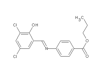 propyl 4-[(3,5-dichloro-2-hydroxybenzylidene)amino]benzoate