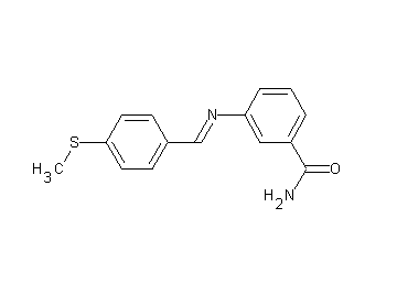 3-{[4-(methylsulfanyl)benzylidene]amino}benzamide