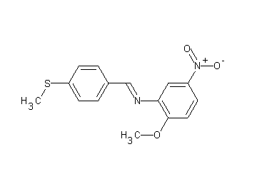 (2-methoxy-5-nitrophenyl)[4-(methylsulfanyl)benzylidene]amine - Click Image to Close