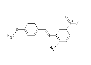 (2-methyl-5-nitrophenyl)[4-(methylsulfanyl)benzylidene]amine