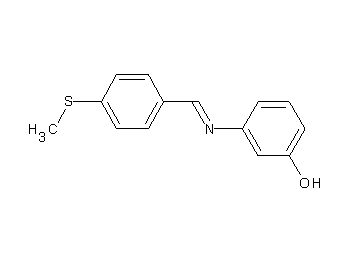 3-{[4-(methylsulfanyl)benzylidene]amino}phenol