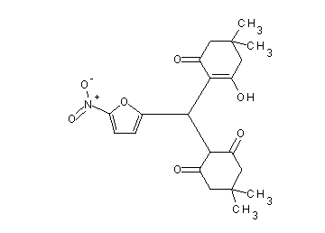2-[(2-hydroxy-4,4-dimethyl-6-oxo-1-cyclohexen-1-yl)(5-nitro-2-furyl)methyl]-5,5-dimethyl-1,3-cyclohexanedione