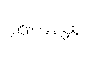 4-(6-methyl-1,3-benzothiazol-2-yl)-N-[(5-nitro-2-furyl)methylene]aniline