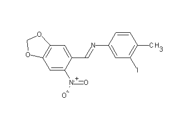 (3-iodo-4-methylphenyl)[(6-nitro-1,3-benzodioxol-5-yl)methylene]amine