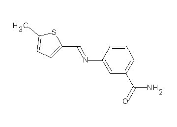 3-{[(5-methyl-2-thienyl)methylene]amino}benzamide