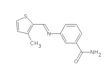 3-{[(3-methyl-2-thienyl)methylene]amino}benzamide