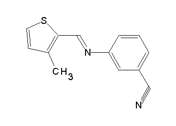 3-{[(3-methyl-2-thienyl)methylene]amino}benzonitrile