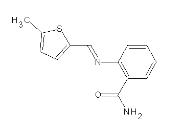 2-{[(5-methyl-2-thienyl)methylene]amino}benzamide