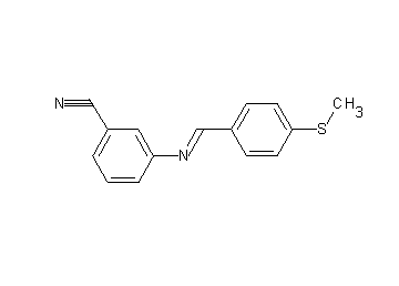 3-{[4-(methylsulfanyl)benzylidene]amino}benzonitrile