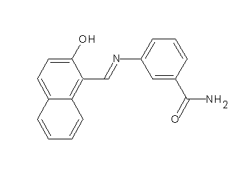 3-{[(2-hydroxy-1-naphthyl)methylene]amino}benzamide